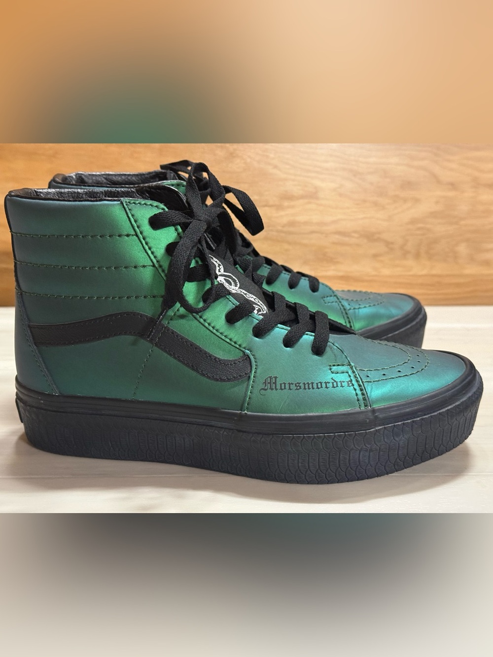 Vans + Harry Potter Slytherin Dark Arts Sk8-Hi green women’s size 8.5